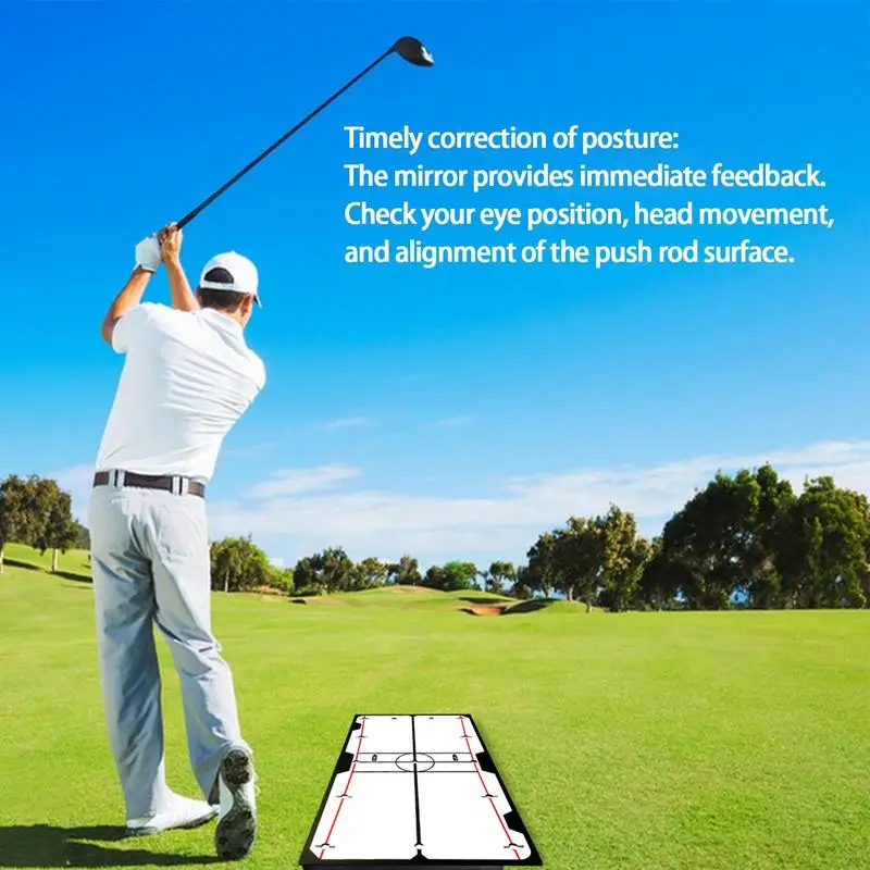 Golf szabadalmaztatott Tükör edzés Elhelyezési segédeszközök Golfedző eszköz Swing képzési segédeszközök Gyakorlat Edző elhelyezése kezdőknek - 3