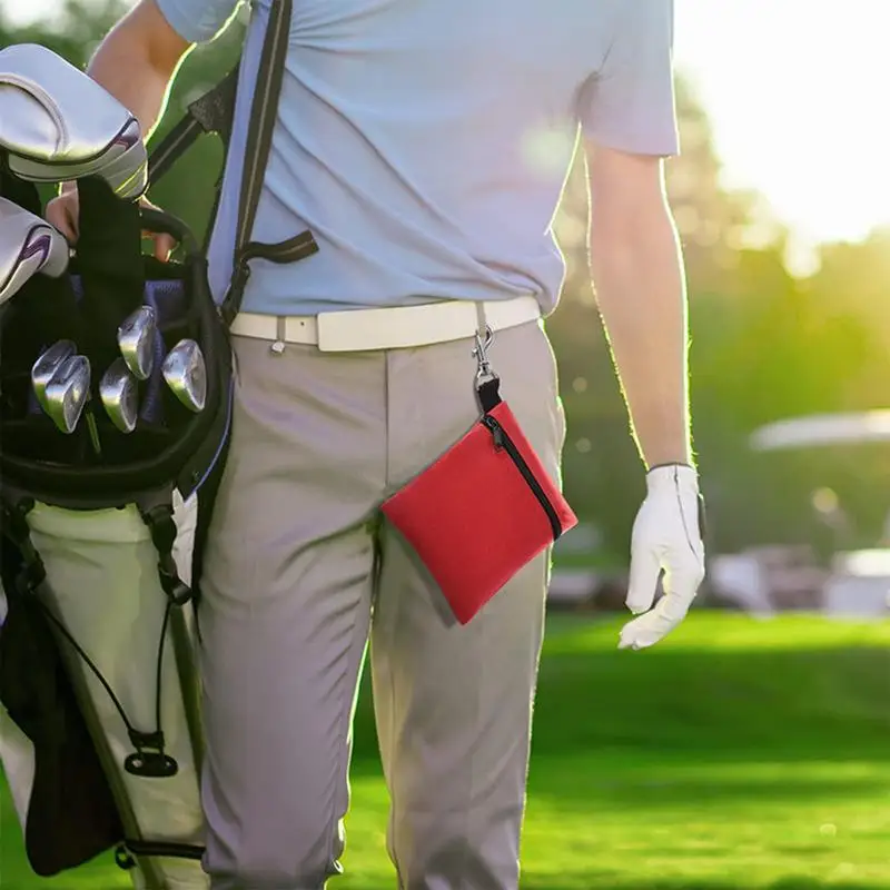 Golflabda táska cipzáras golflabda tároló táska Golf labda tároló táska karabiner derékszíjjal 6 fő részére - 2