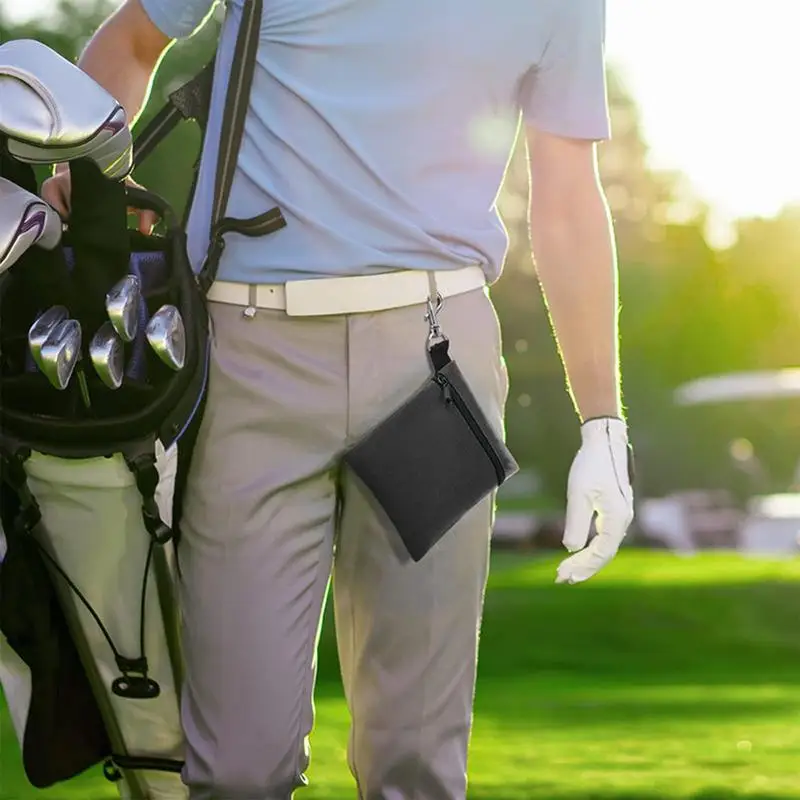 Golflabda táska cipzáras golflabda tároló táska Golf labda tároló táska karabiner derékszíjjal 6 fő részére - 3