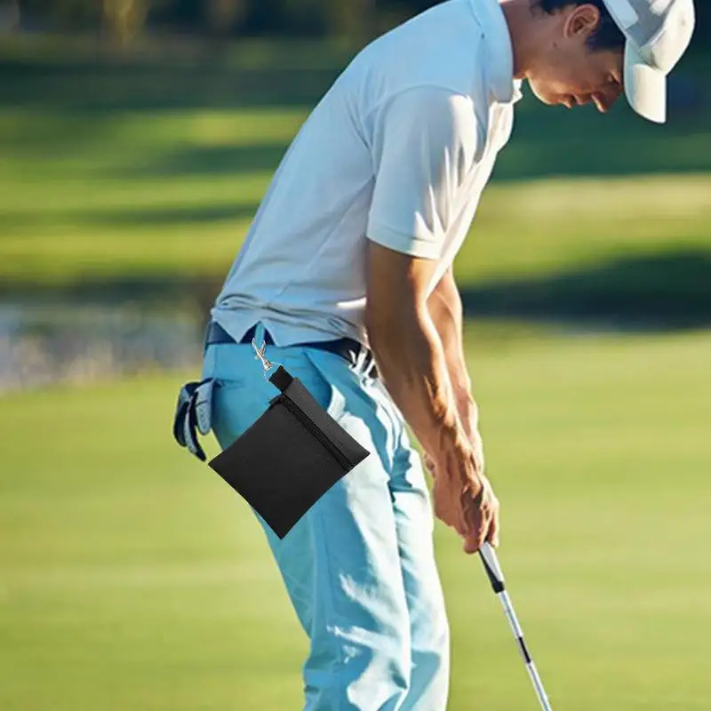 Golflabda táska cipzáras golflabda tároló táska Golf labda tároló táska karabiner derékszíjjal 6 fő részére - 4