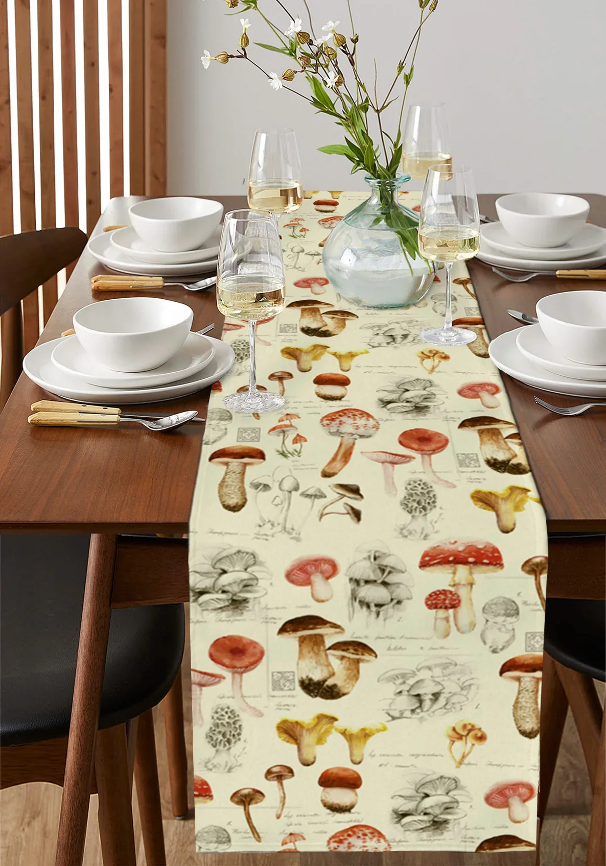 Gomba növény Őszi asztalfutó dekoráció Lakberendezés Vacsora Asztal dekoráció Asztaldekoráció - 3