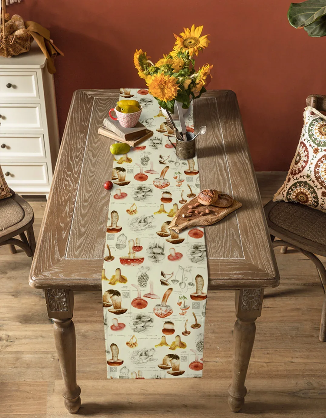 Gomba növény Őszi asztalfutó dekoráció Lakberendezés Vacsora Asztal dekoráció Asztaldekoráció - 4