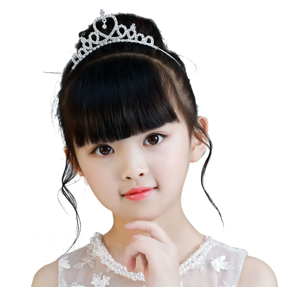 Gyermek strasszok Hercegnő fejpánt Gyerek lányok Princess Crown Crystal Queen Tiara fejpánt Prom Crown Party hajkarika kiegészítők - 0