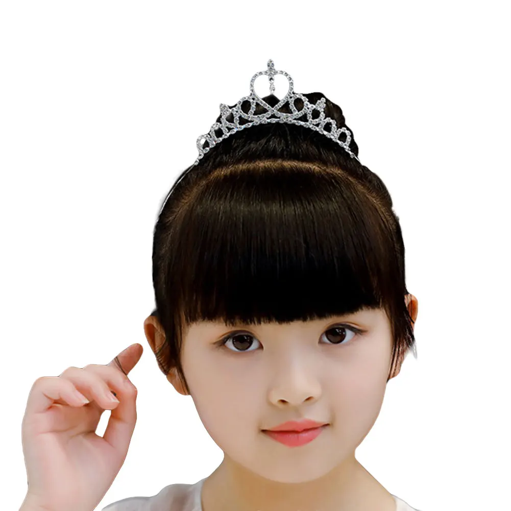 Gyermek strasszok Hercegnő fejpánt Gyerek lányok Princess Crown Crystal Queen Tiara fejpánt Prom Crown Party hajkarika kiegészítők - 1