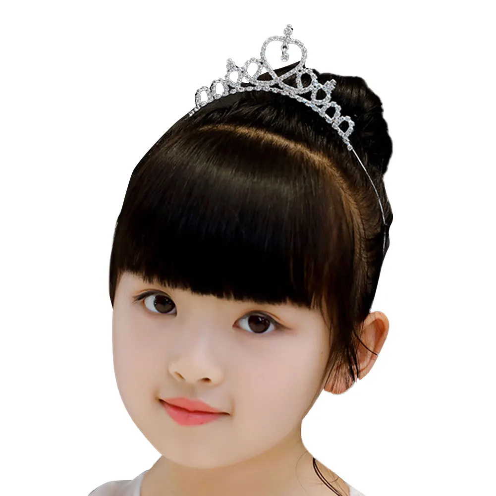Gyermek strasszok Hercegnő fejpánt Gyerek lányok Princess Crown Crystal Queen Tiara fejpánt Prom Crown Party hajkarika kiegészítők - 2