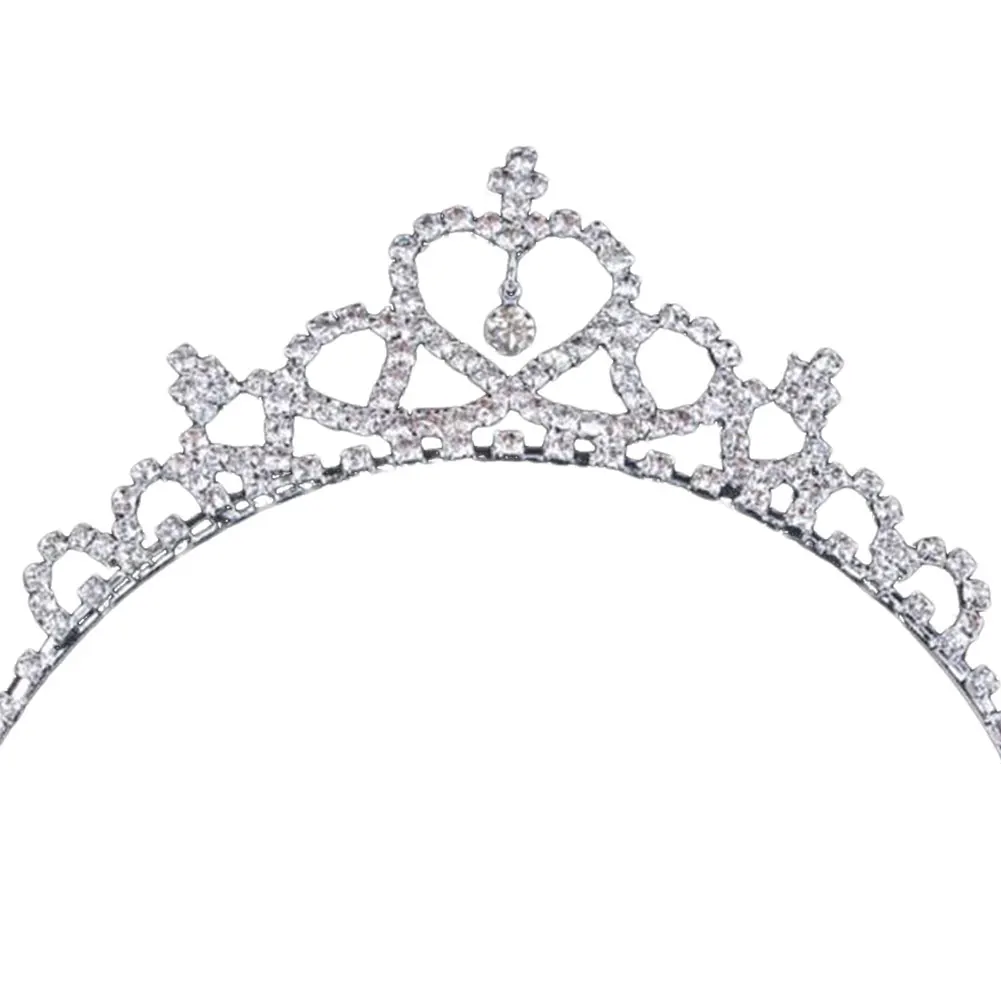 Gyermek strasszok Hercegnő fejpánt Gyerek lányok Princess Crown Crystal Queen Tiara fejpánt Prom Crown Party hajkarika kiegészítők - 4