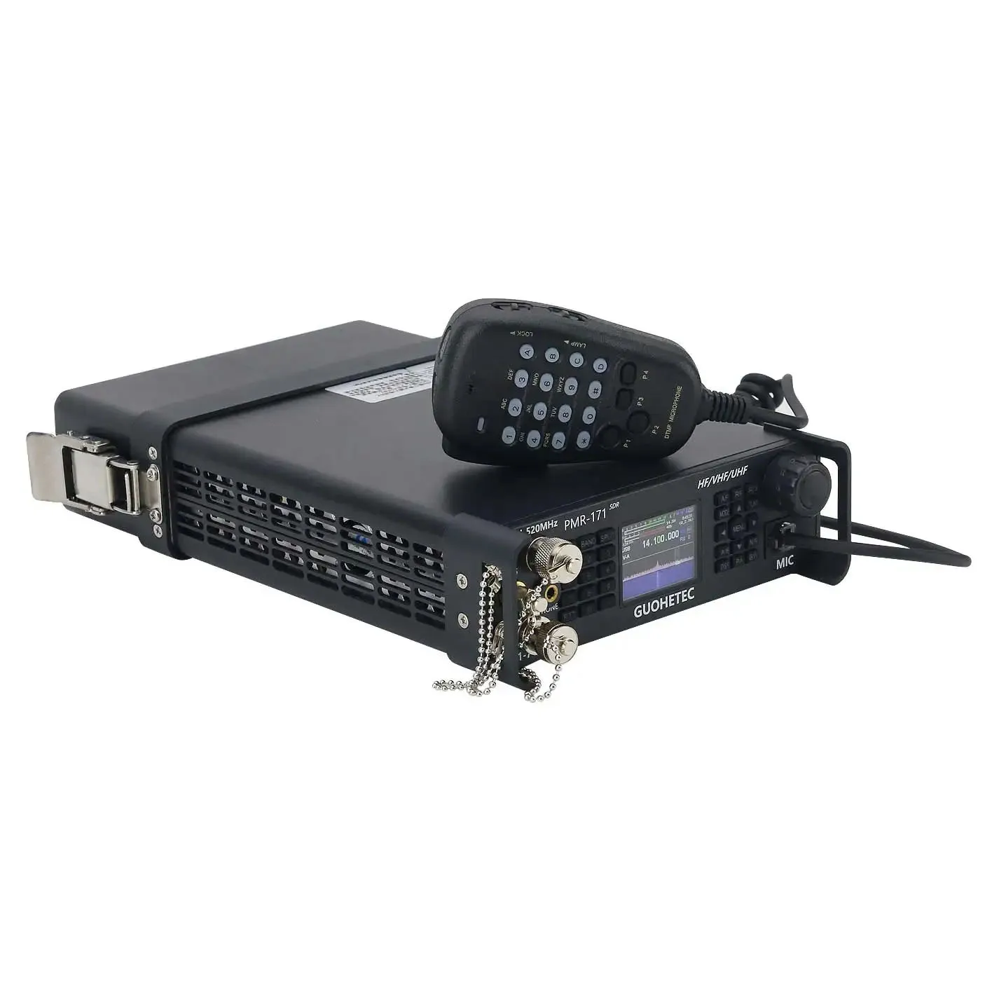 HAMGEEK PMR-171 20W 100K-2GHz katonai rövidhullámú rádió SDR adó-vevő kettős VFO mód CW AM SW FT8 USB LSB FM DMR mobil rádió - 0
