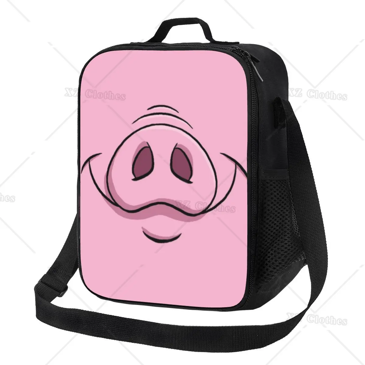 Happy Pig szigetelt uzsonnás táska kempingezéshez Utazás rajzfilm Állati orr újrafelhasználható hőhűtő Bento Box Férfi Nők Gyermekek - 0