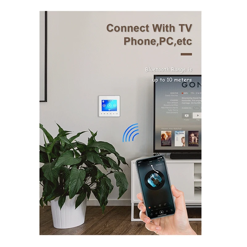 Home Új Mini Bluetooth 2.8 HD képernyő falerősítő Zenei központ hangrendszer TV Tablet Smart Digital Stereo FM - 1
