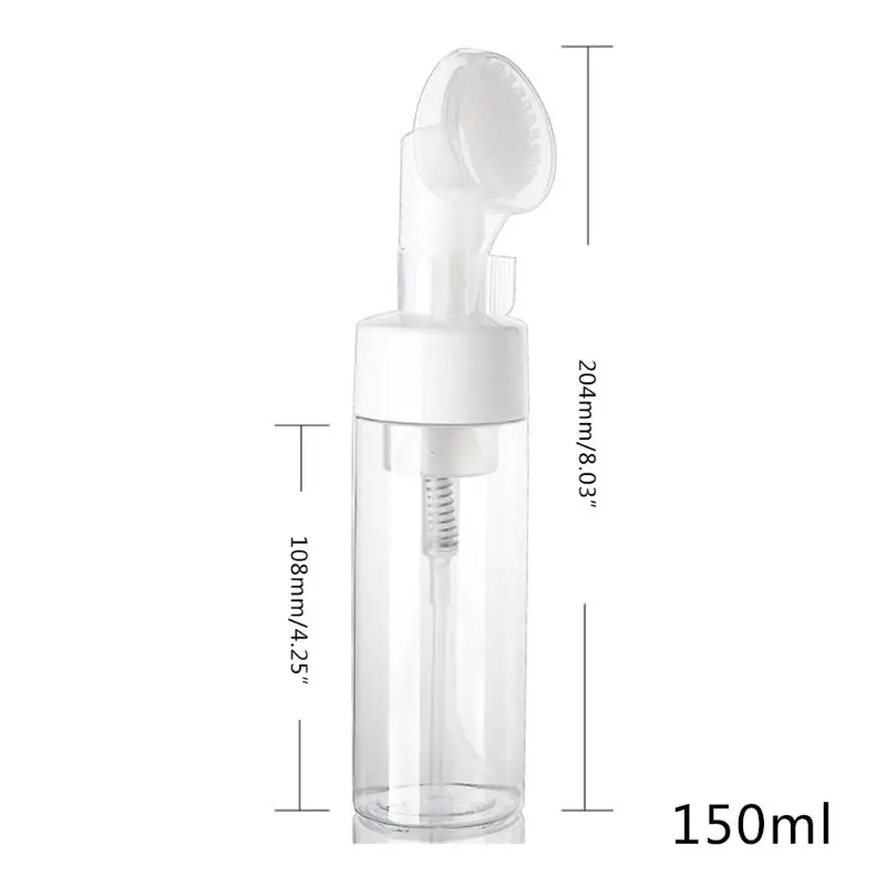 Hordozható utazószivattyú adagoló FACIAL Cleanser habkészítő palackhoz szilikon tiszta kefével kozmetikumokhoz - 5