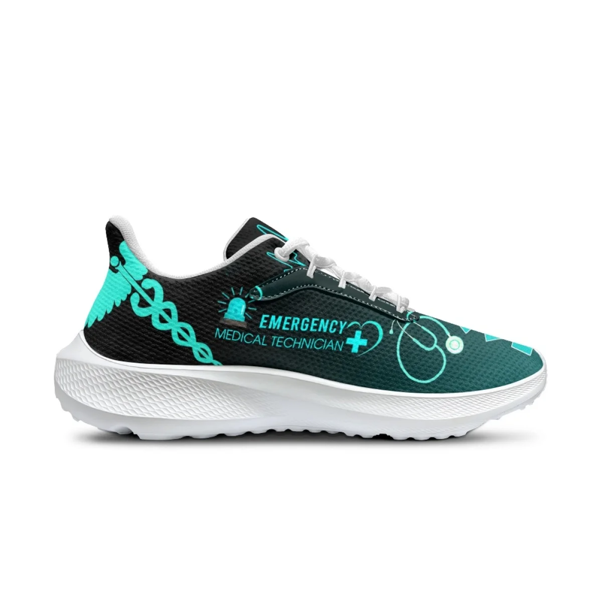 Hot Medical Caduceus minta nyomtatás Női sportcipők Nyári szabadtéri sportcipők Futócipők Fűzős csúszásmentes vulkanizált cipők - 3