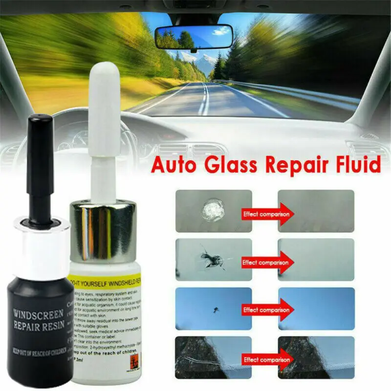  Hot Sale üvegjavító megoldás 2 * Szélvédő üvegjavító megoldás praktikus hosszú repedésjavító folyadékkészlet - 0