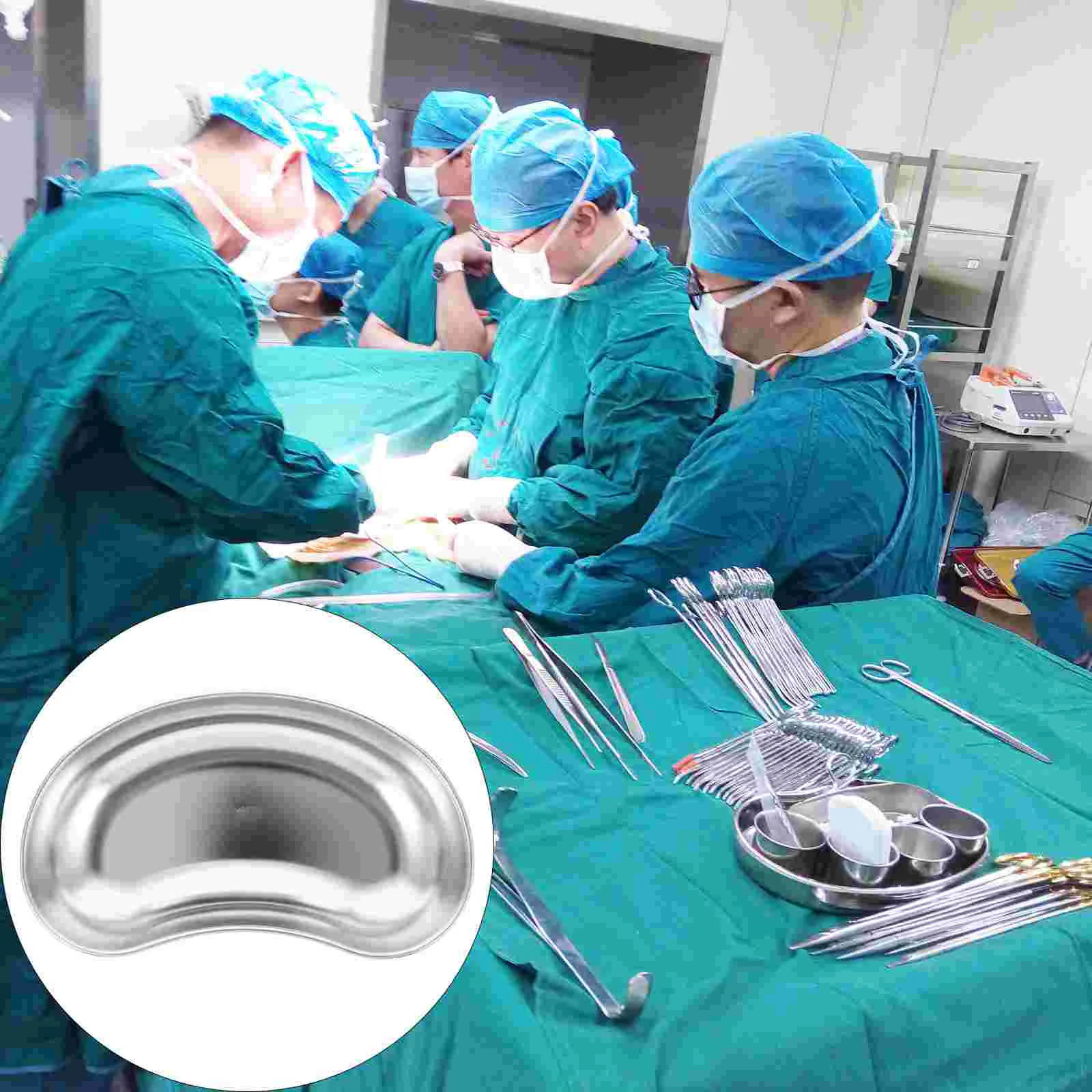 Hányáscsillapító medence Sebészeti tálca Rozsdamentes acél edényszerszámok Klinikai műszertálcák - 0
