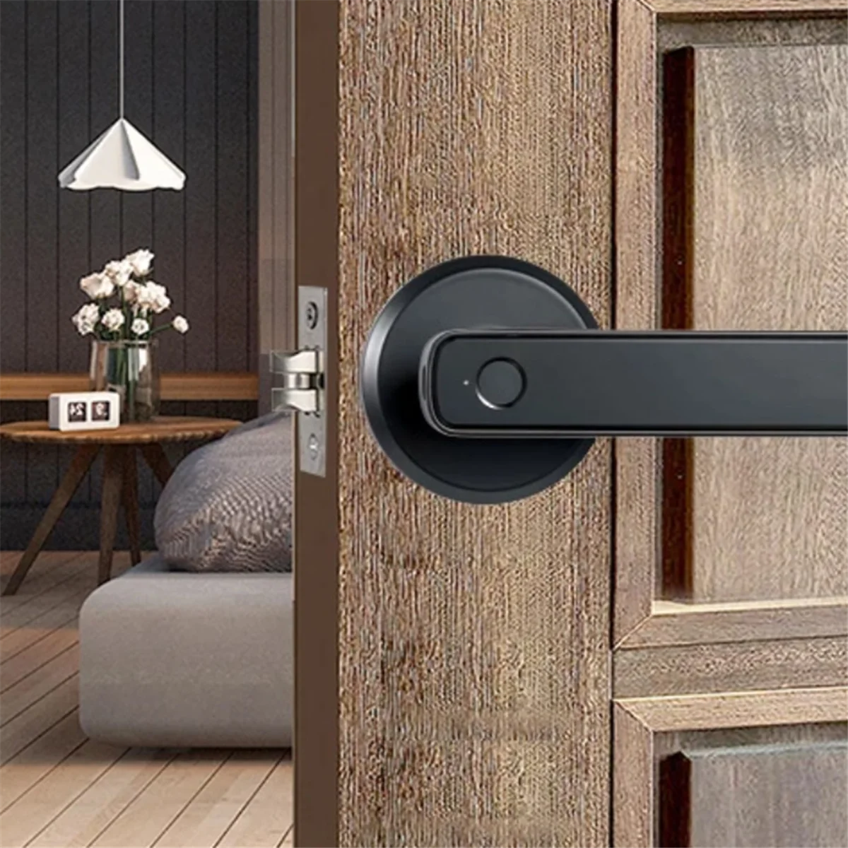 Intelligens ujjlenyomat ajtózár jelszó Elektronikus zár kinyitása Bejárati ajtó gombok Zár hálószobához Home Hotel Apartment - 1