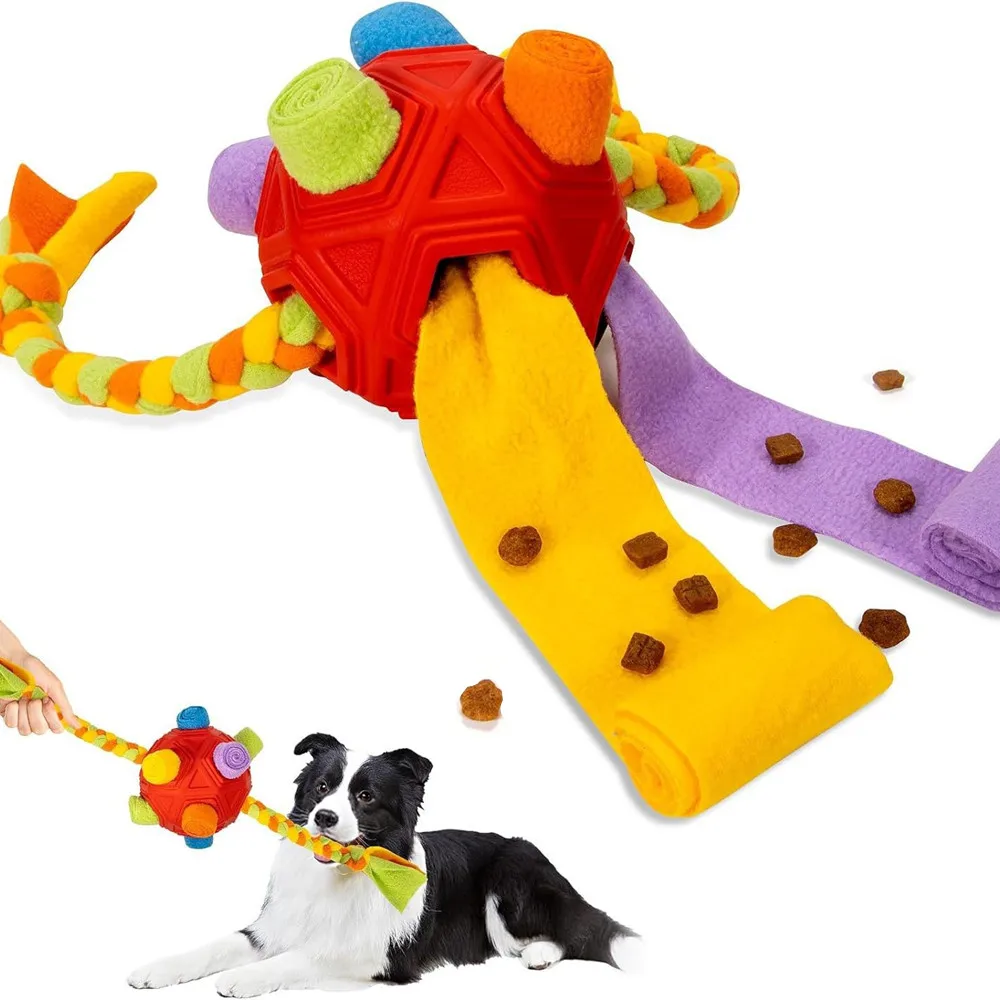 Interaktív kutya puzzle játékok Kisállat képzés Tubáklabda játék kiskutya Keressen ételt Oktatási játékok Szivárgás Élelmiszer csemege játék kutyák lassú adagoló - 0