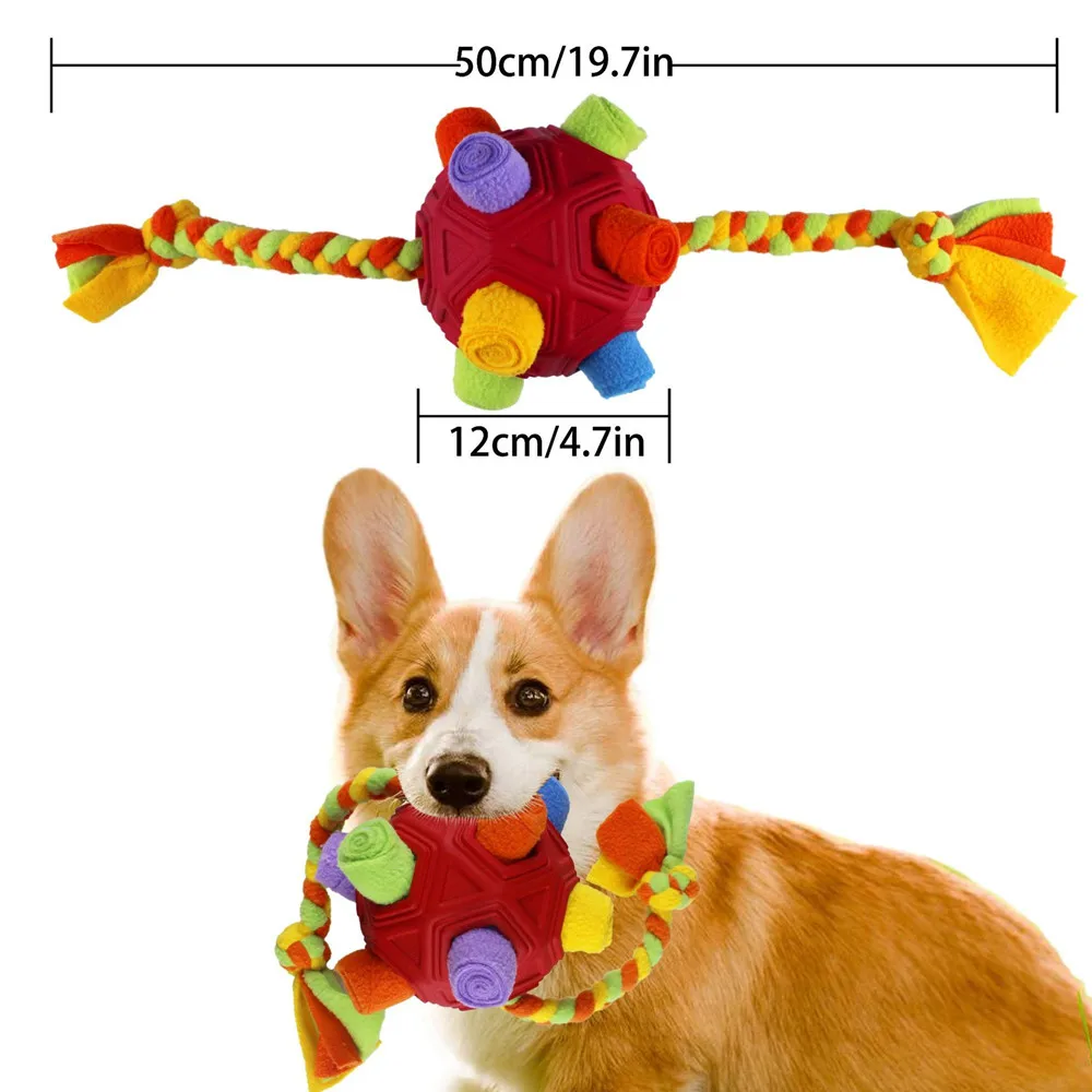 Interaktív kutya puzzle játékok Kisállat képzés Tubáklabda játék kiskutya Keressen ételt Oktatási játékok Szivárgás Élelmiszer csemege játék kutyák lassú adagoló - 3