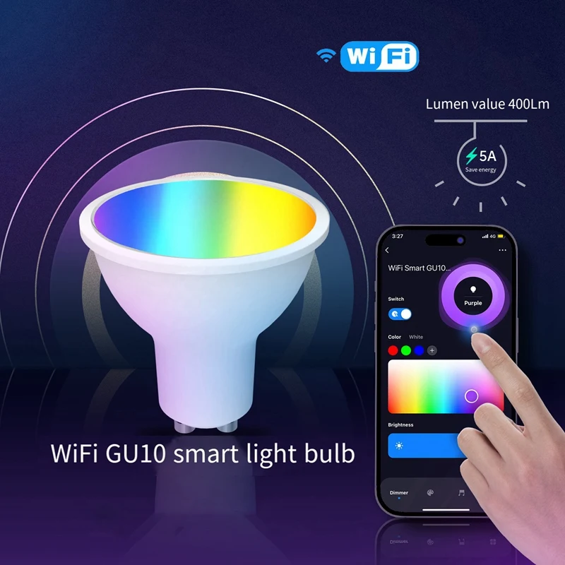  interfész RGB izzó alkalmazás távirányító 5W szabályozható Wifi graffiti intelligens otthoni led többfunkciós izzó könnyen használható - 1