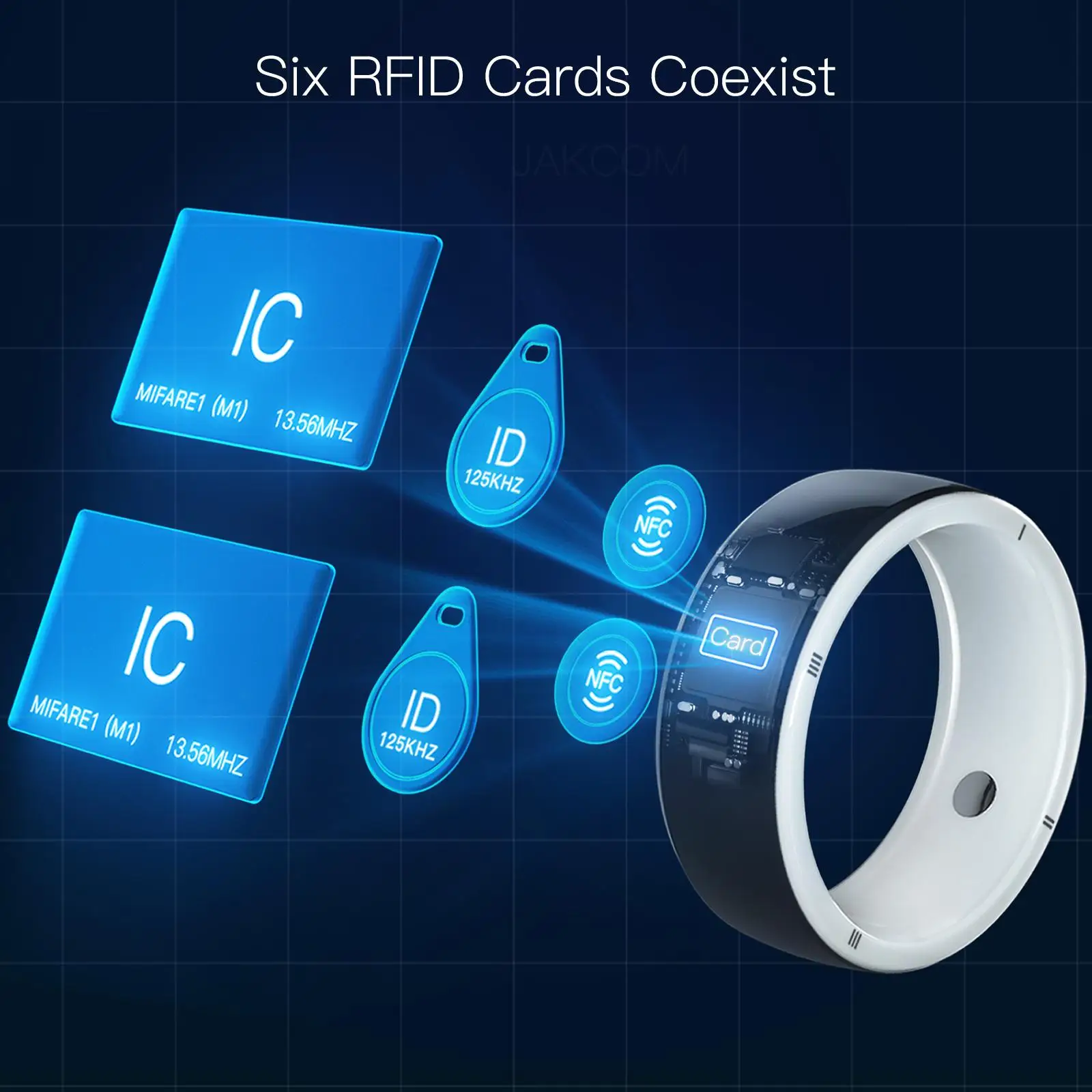 JAKCOM R5 intelligens gyűrű A legjobb ajándék NFC programozható Smart New Horizons Ellie Amobo kártya kulcs fob Wiegand - 2