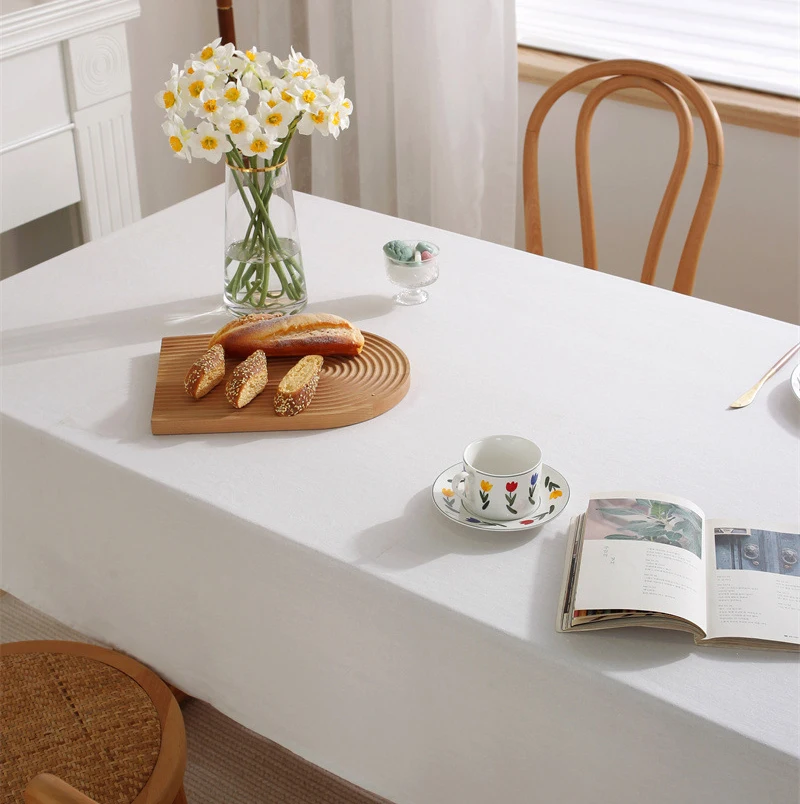 Japán stílusú terítők Fekete fehér pamut vászon Kávé teaasztal terítő étkezőasztalhoz Jó minőségű - 1