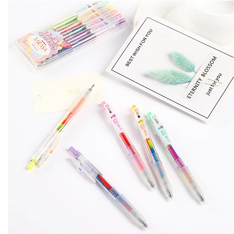 Japán ZEBRA Gel Pen JJ75 Hihetetlen korlátozott JJ15 színátmenetes vegyes színű toll Diákok írószerrel kézi számla Kawaii - 3