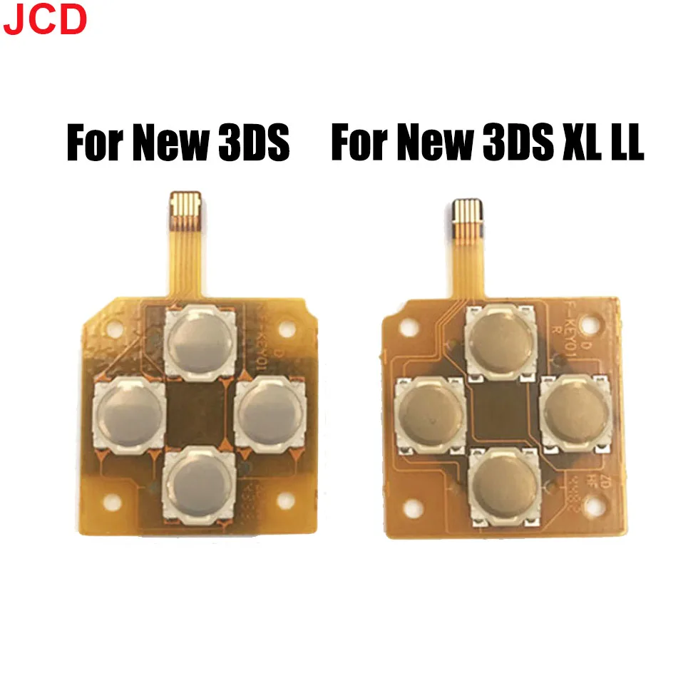 JCD 1db New 3DS-hez vagy új 3DS XL-HEZ LL-hez Iránykereszt gomb Bal gombos billentyűzet Flex kábel Cross Key Press billentyűzet alaplap - 0