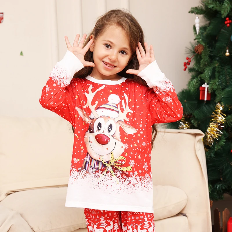 Karácsonyi családi hozzáillő pizsama ruhakészlet 2023 Újév karácsony pizsama Apa Anya Gyerekek Párok Családi megjelenésű hálóruha Ruha - 4