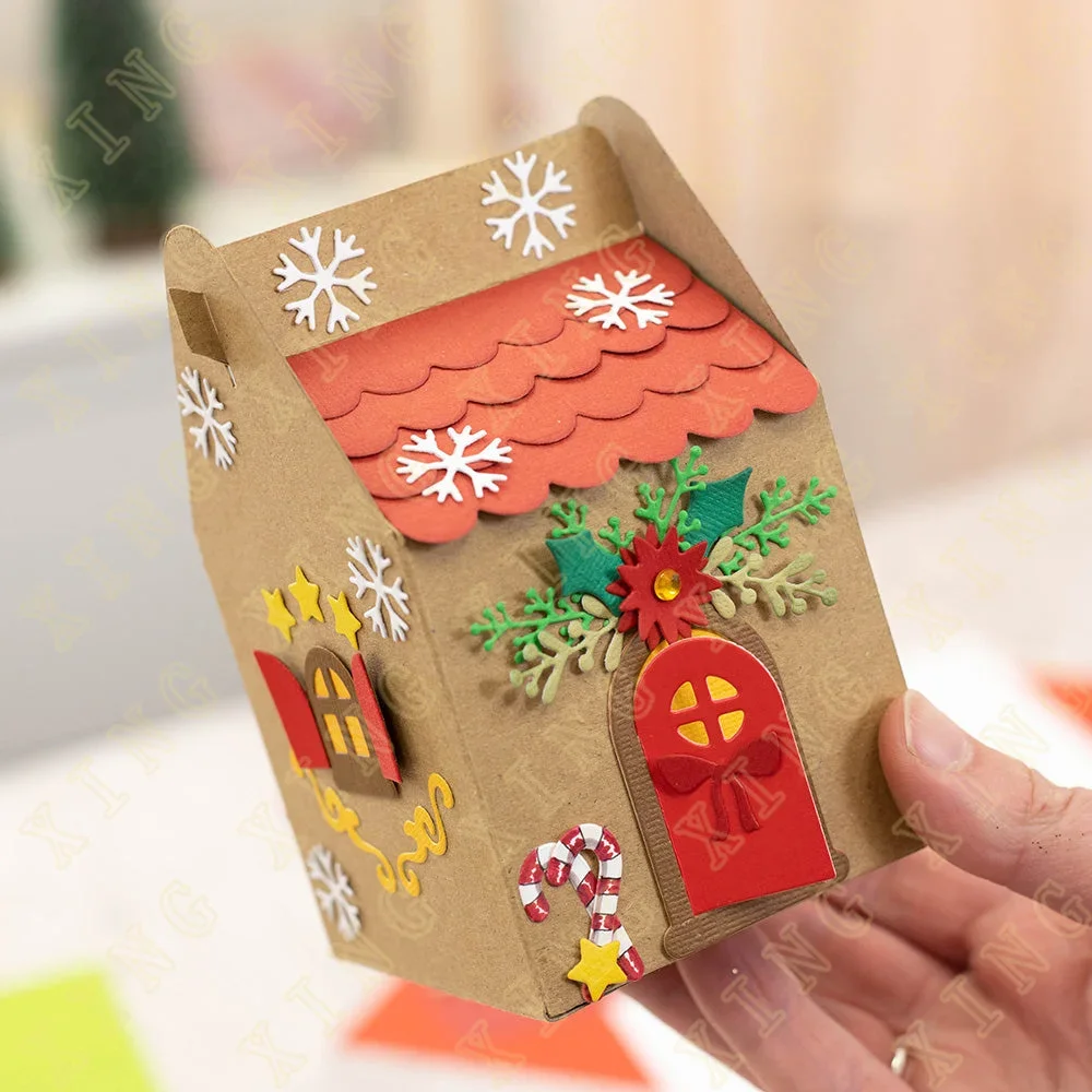 Karácsonyi házikó Fém kézműves vágás meghal DIY scrapbook papír napló dekorációs kártya kézzel készített dombornyomás Új termék 2023-ra - 1