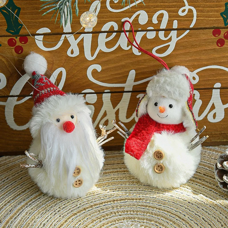 Karácsonyi kreatív medálok,Északi stílusú plüss medálok, függő dekorációk, kirakati jelenetek elrendezése - 1