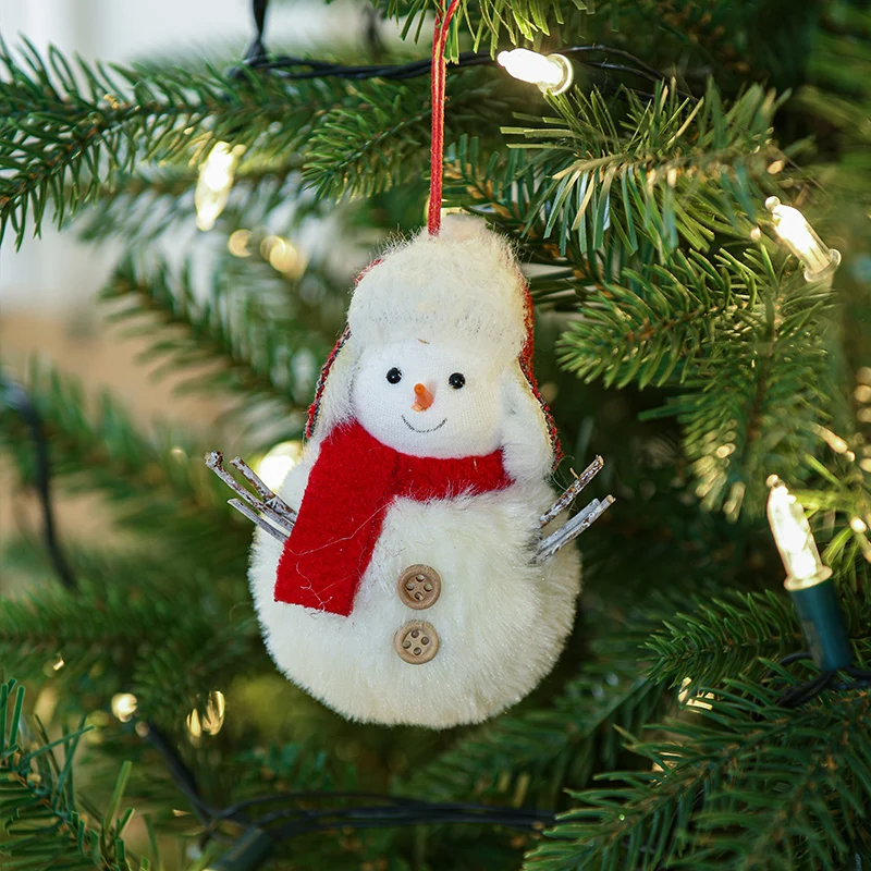 Karácsonyi kreatív medálok,Északi stílusú plüss medálok, függő dekorációk, kirakati jelenetek elrendezése - 2