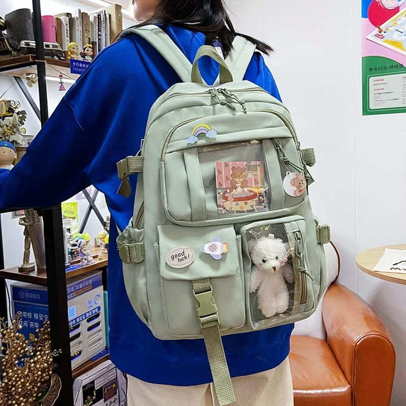 Kawaii esztétikus női hátizsák iskolatáska tini lányoknak Japán koreai hátizsák diák könyvtáskák Aranyos iskolai hátizsák Mochila - 1