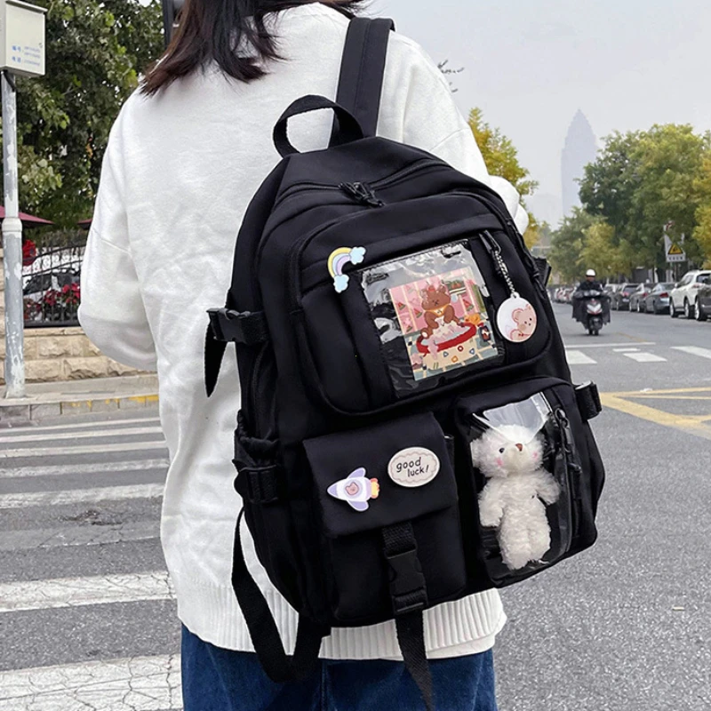 Kawaii esztétikus női hátizsák iskolatáska tini lányoknak Japán koreai hátizsák diák könyvtáskák Aranyos iskolai hátizsák Mochila - 2