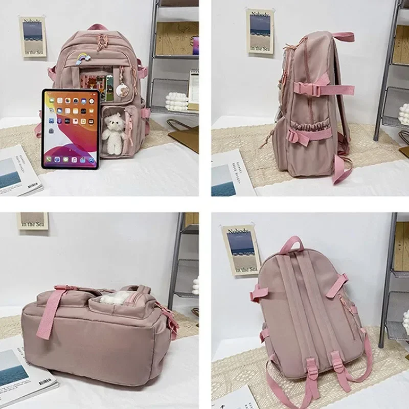 Kawaii esztétikus női hátizsák iskolatáska tini lányoknak Japán koreai hátizsák diák könyvtáskák Aranyos iskolai hátizsák Mochila - 4