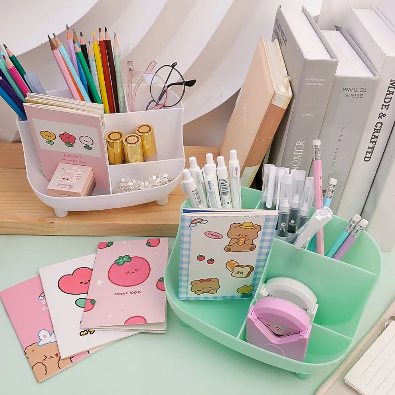 Kawaii Nagy kapacitású tolltartó Asztali aranyos írószer tároló doboz Kreatív rajzfilm tolltartó Ins Desk rendszerező lányoknak - 2