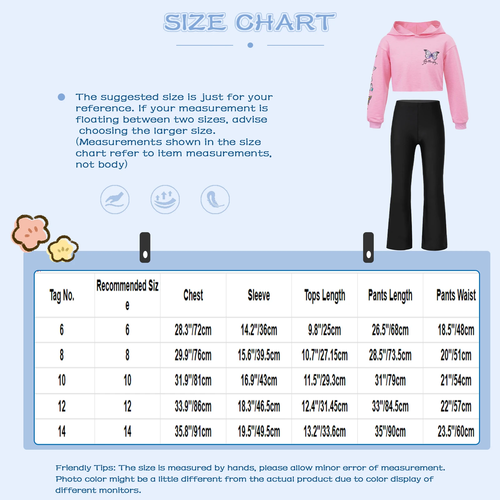 Kids Girls Sportswear Sportruhák 2db kapucnis hosszú ujjú vágott pulóver bő nadrággal alkalmi edzőruha szettek - 5