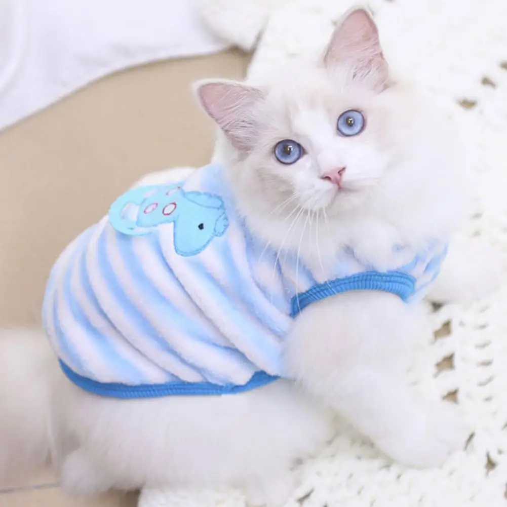 Kiskutya rajzfilm hímzőmellény Őszi téli meleg macska Kutya ruhák Kisállat kellékek - 1
