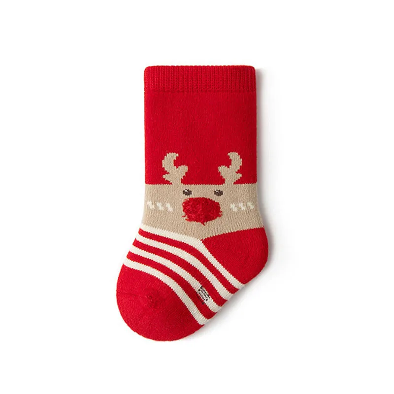 Kislányok Fiúk Karácsonyi zokni Vastag pamut zokni Téli meleg legénységi zokni csecsemőknek Kisgyermekeknek - 5