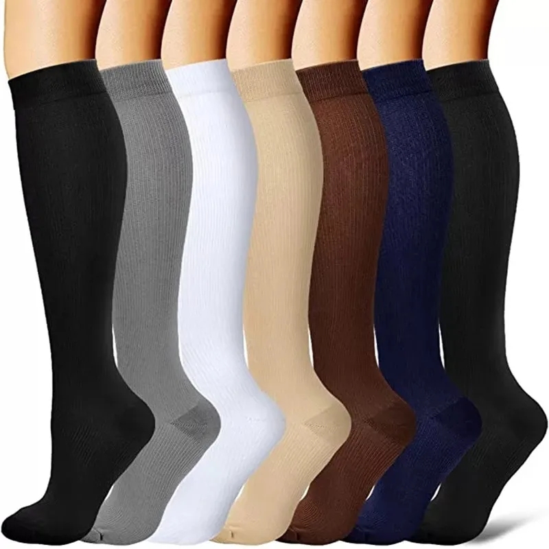 kompressziós harisnya Vérkeringés elősegítése Karcsúsító kompressziós zokni fáradtság elleni kényelmes egyszínű zokni - 0