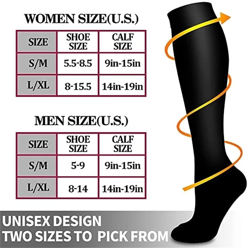 kompressziós harisnya Vérkeringés elősegítése Karcsúsító kompressziós zokni fáradtság elleni kényelmes egyszínű zokni - 5
