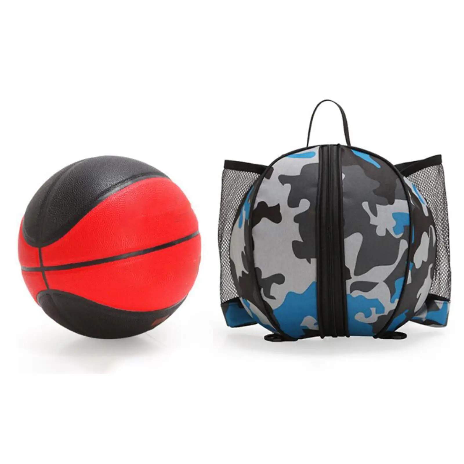 Kosárlabda táska hátizsák vízálló hálós zsebek futball röplabda kék - 3