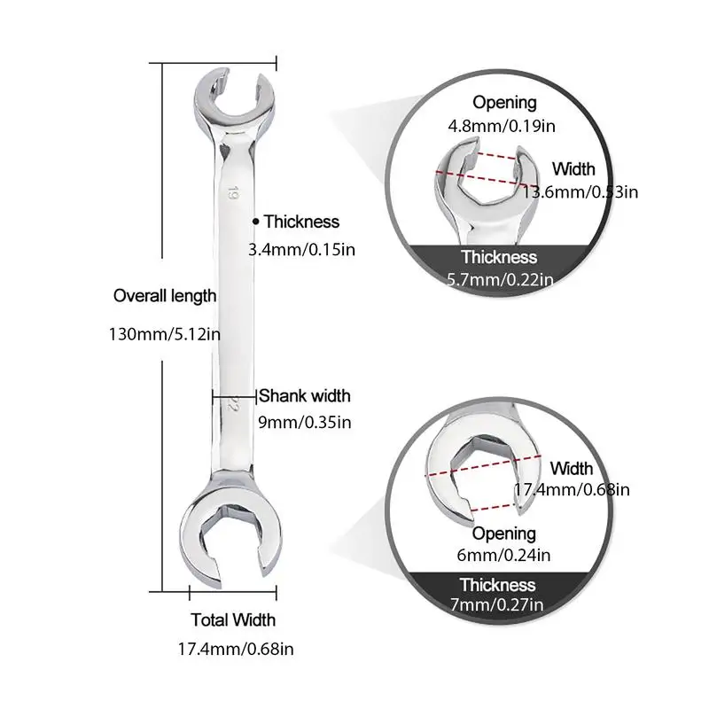 Kétvégű csavarkulcs Vízvezeték-szerszámok Állítható csavarkulcs Hordozható vízvezeték-anya Szoros nyitott végű kulcsok javítószerszámokhoz - 5