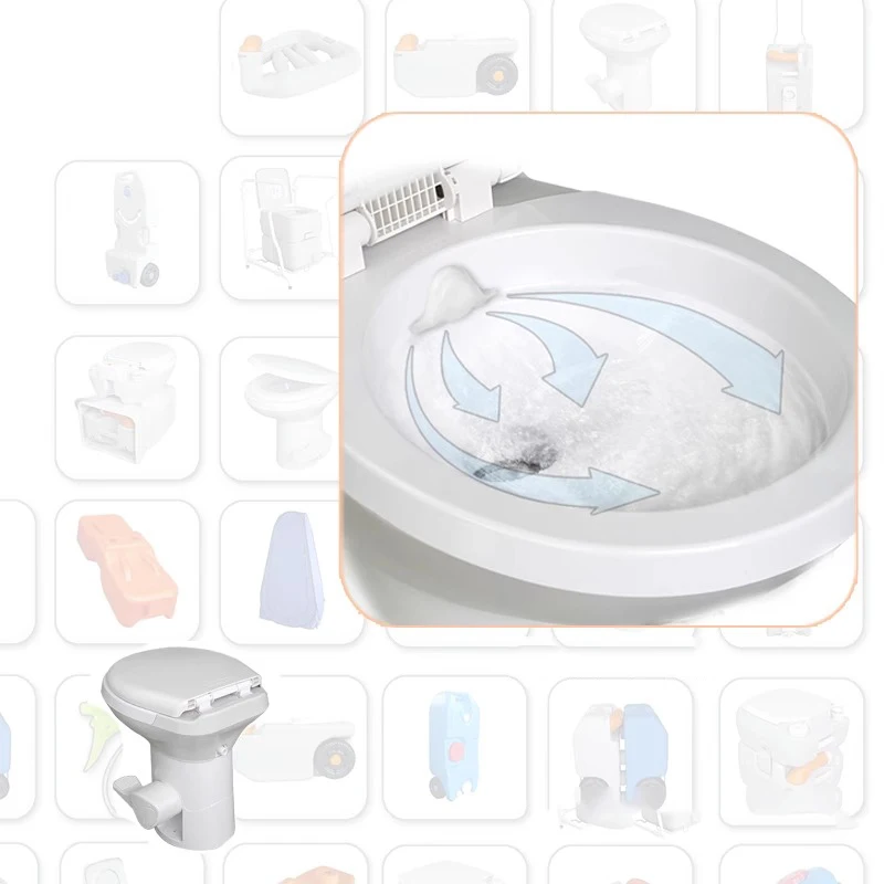 Környezetbarát, víztakarékos, egyenes soros lakóautó WC autó WC vidéki száraz WC kunyhó átalakító dezodor - 5