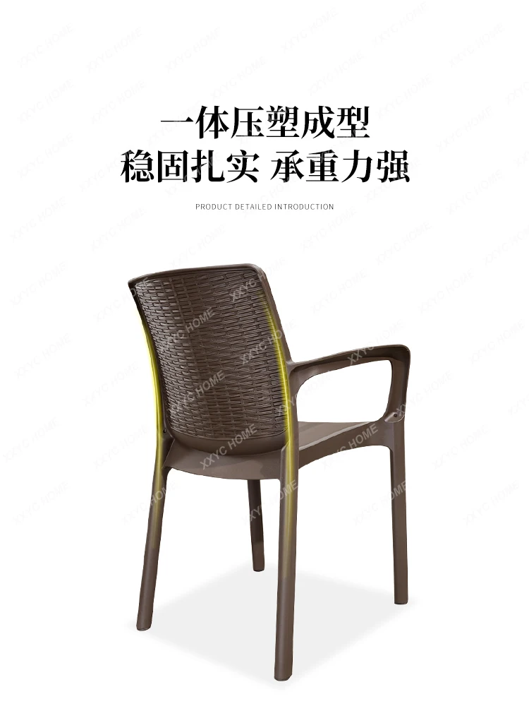 Kültéri vízálló udvari szék Kerti szabadidőasztal Kültéri hátsó szék - 2