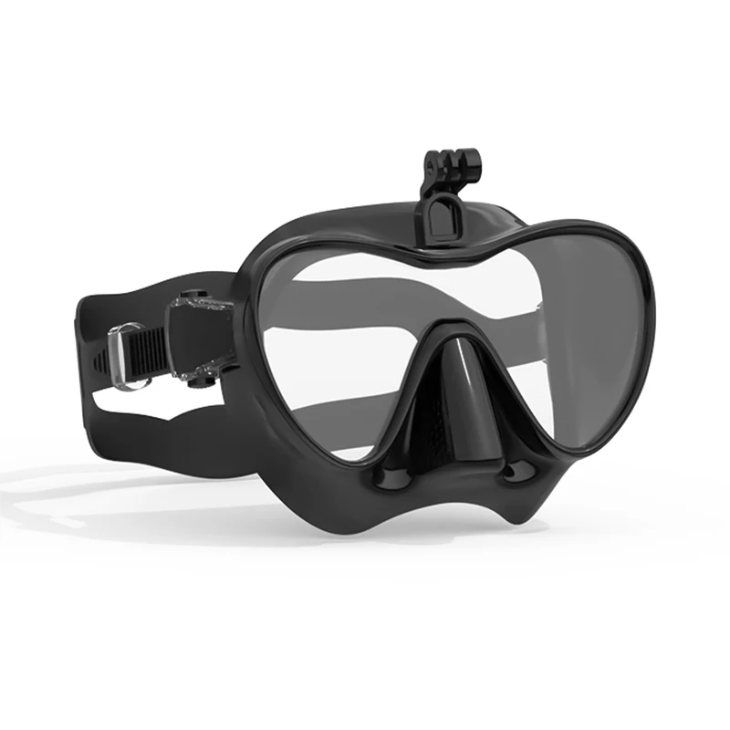  legújabb népszerű búvármaszk szabadalmaztatott levehető kameratartó Snorkeling Freediving búvár keret nélküli maszk - 3