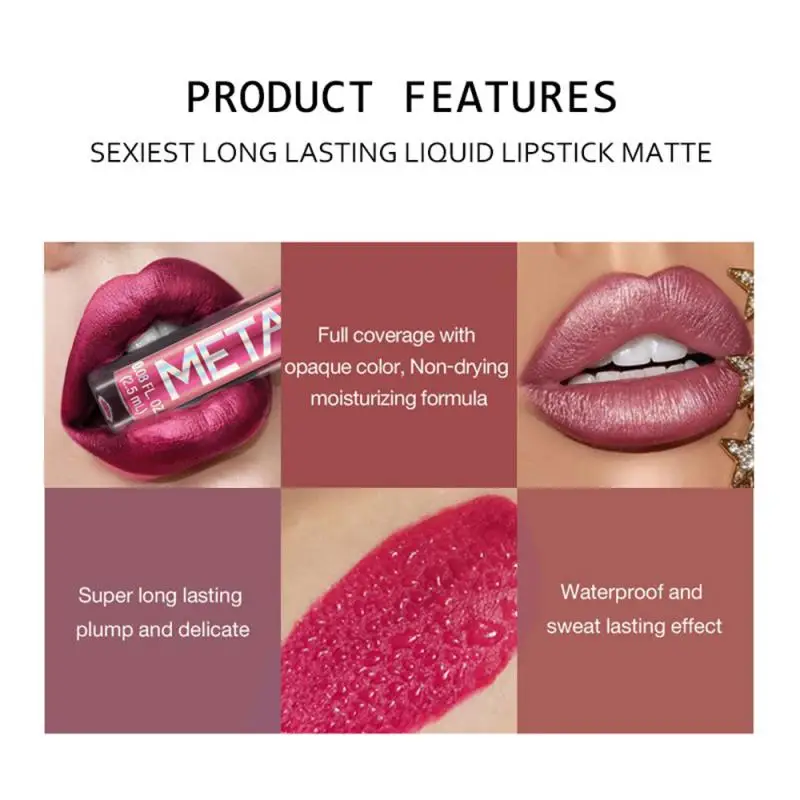 Lip Gloss Waterproof folyékony rúzs Beauty And Health Ajakmézben gazdag színes ajakmáz 12 szín. Ajak smink lakk rúzs - 3