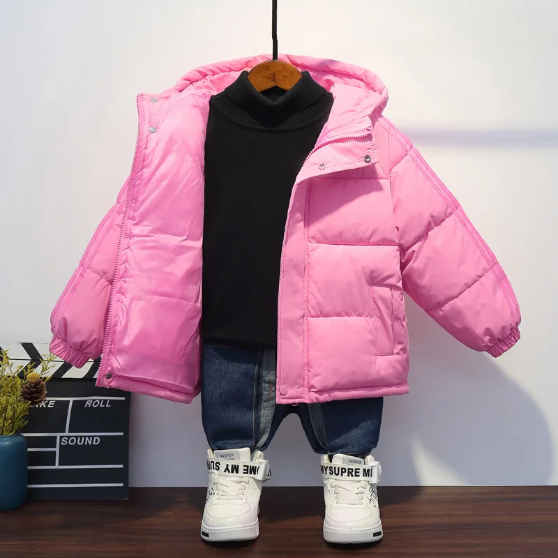 Lányok kabát kabát pamut felsőruházat Szélfogó 2023 Gyönyörű vastagabb bársony téli meleg plusz méretű gyermekruházat - 2