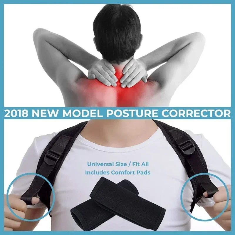 Láthatatlan hátsó öv Púpos hátú ülőeszköz Nők Kulcscsont Férfi Állítható korrektor Porrection Testtartás korrekció - 0