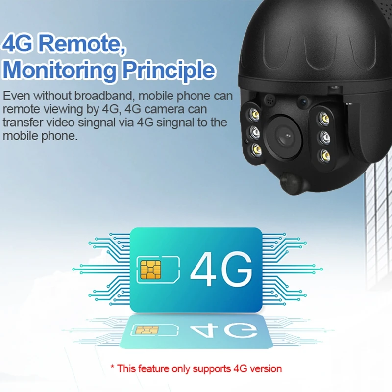  megfigyelő dóm kamera, 1080P HD napelemes kamera kültéri PTZ CCTV kamera biztonsági monitor IP66 vízálló fekete - 4