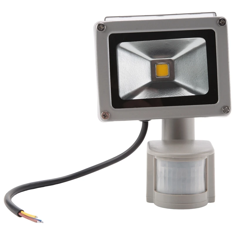 meleg fehér LED-es spotlámpa reflektor távolsági fényszóró LED-es világítással és PIR mozgásérzékelővel (10 watt) - 0