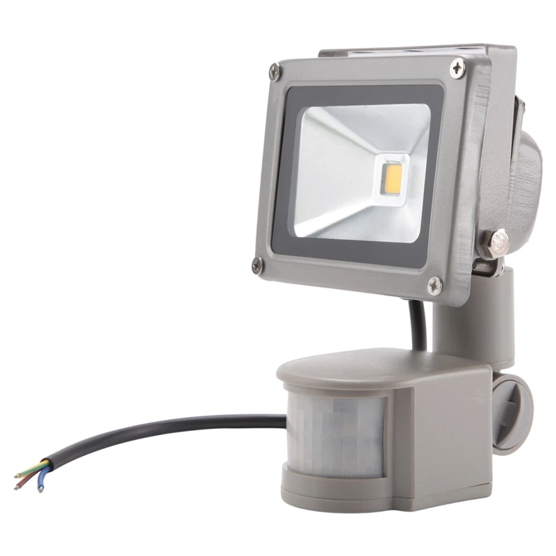 meleg fehér LED-es spotlámpa reflektor távolsági fényszóró LED-es világítással és PIR mozgásérzékelővel (10 watt) - 1