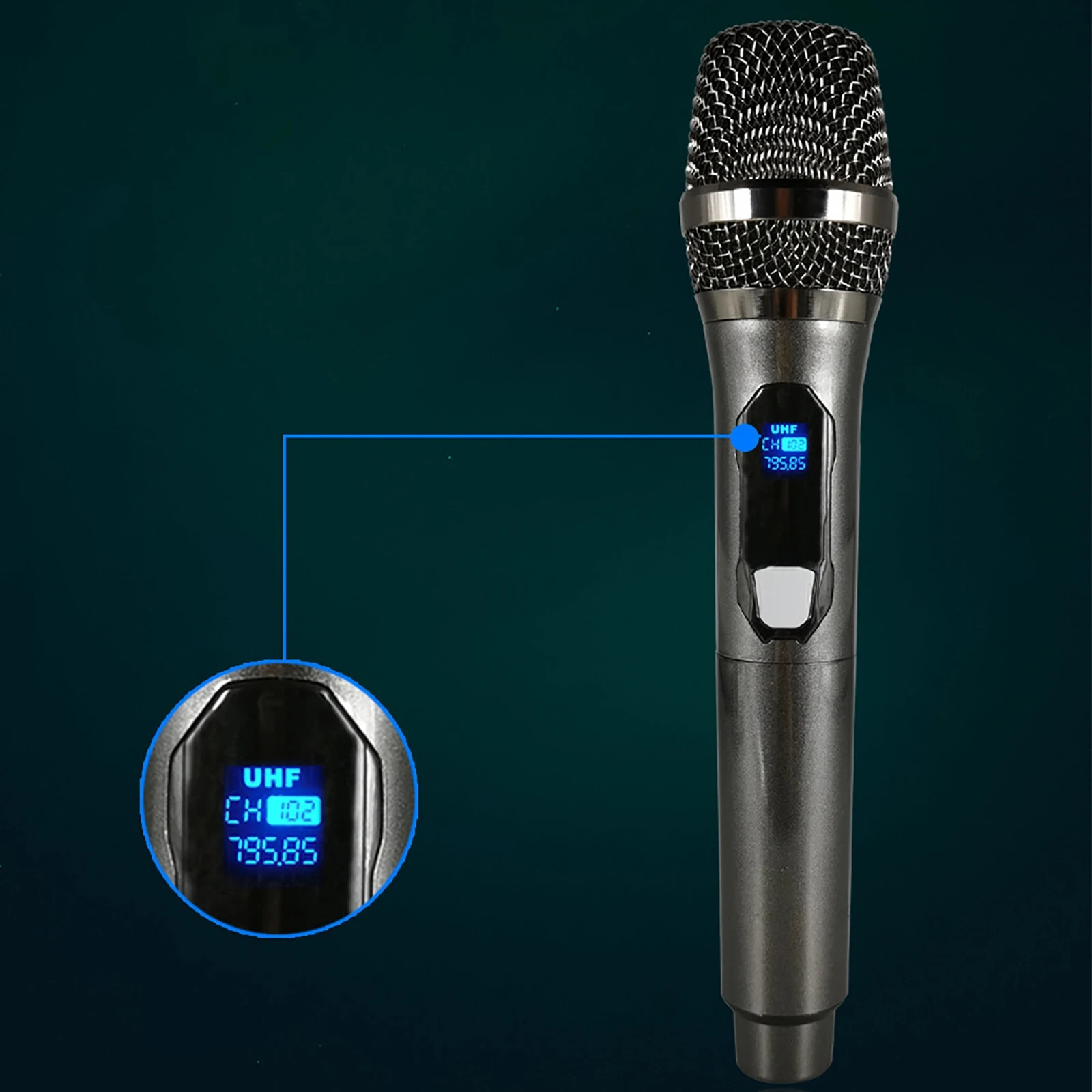  Mikrofon újratölthető fix frekvenciájú VHF 30m hatótávolságú vezeték nélküli kézi dinamikus mikrofon karaoke énekléshez Home Party KTV dal - 5